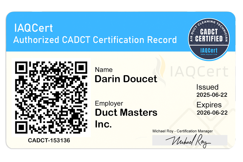 CACDT Certificate