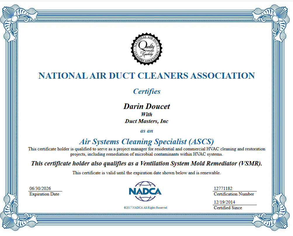 ASCS Certificate
