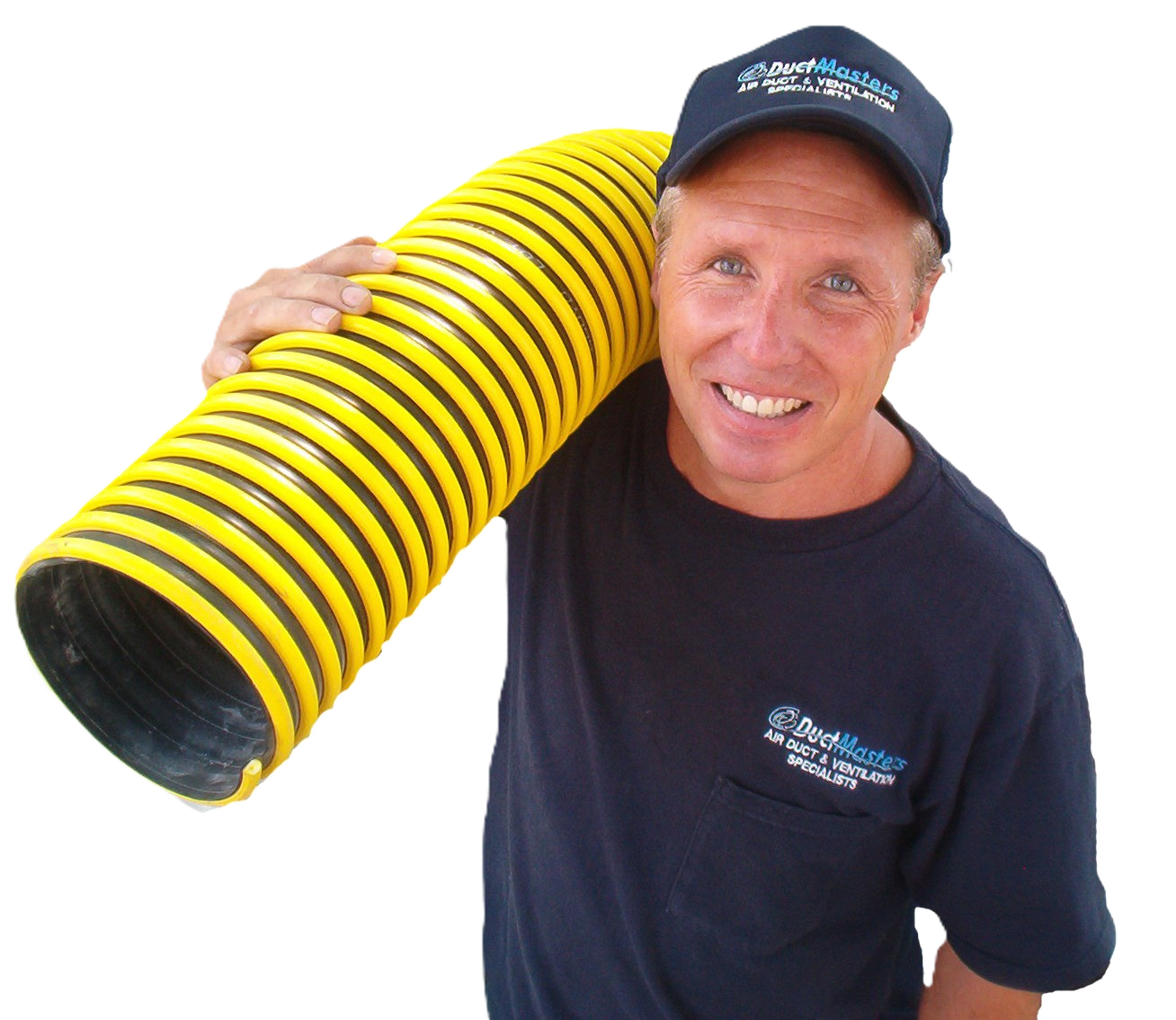 Art — Duct Masters technician with professional duct cleaning equipment