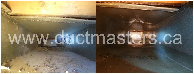 Duct cleaning — before and after 1