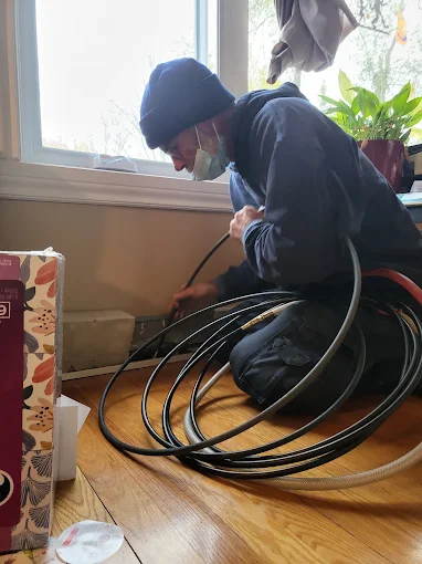 Duct cleaning in progress 25