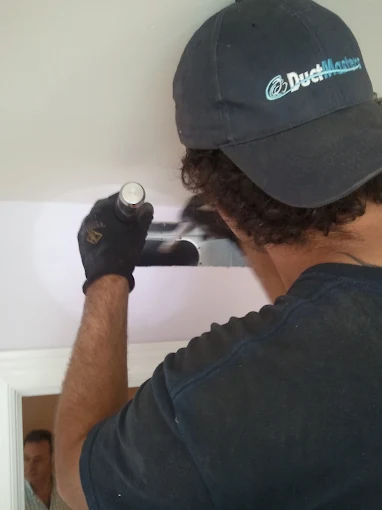 Duct cleaning in progress 23
