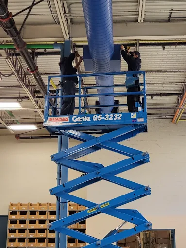 Duct cleaning in progress 14