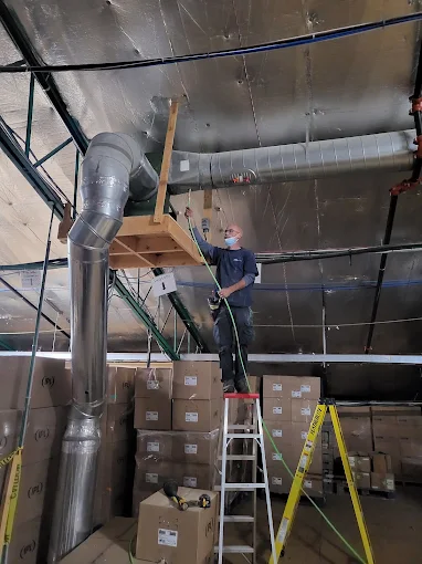 Duct cleaning in progress 36