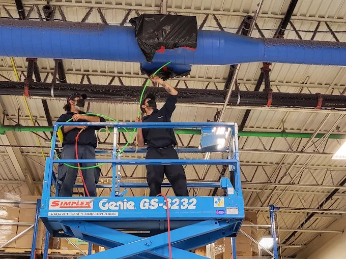 Duct cleaning in progress 6