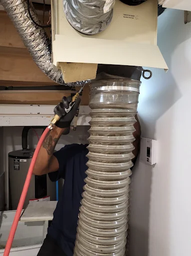 Duct cleaning in progress 2