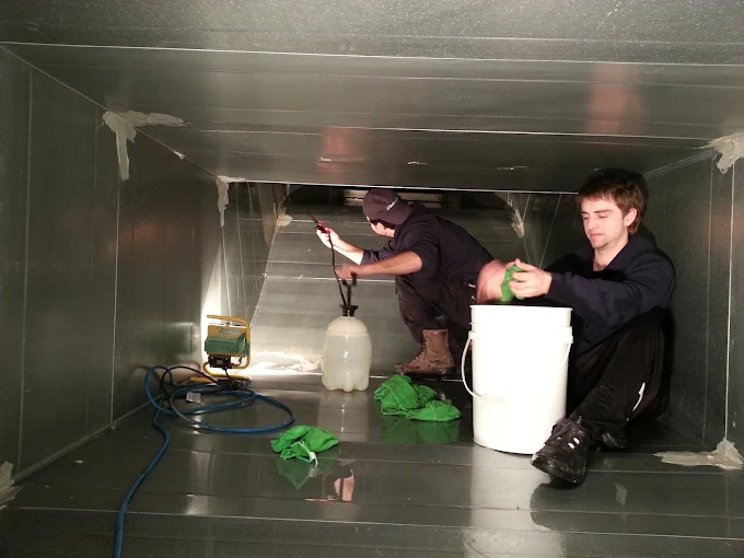 Duct cleaning in progress 1