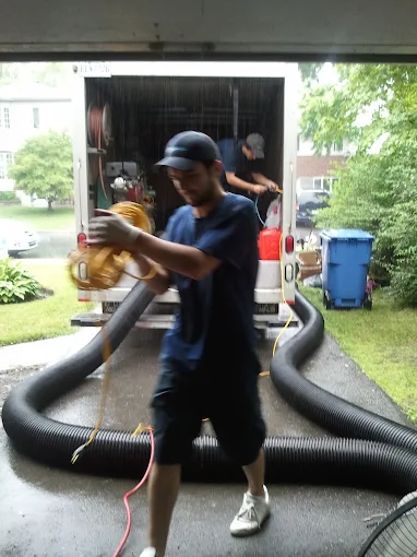 Duct cleaning in progress 35