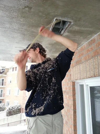 Duct cleaning in progress 39