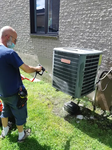 Duct cleaning in progress 30